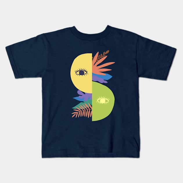 Two Wild Eyes #2 Kids T-Shirt by worldnomadfolk@gmail.com